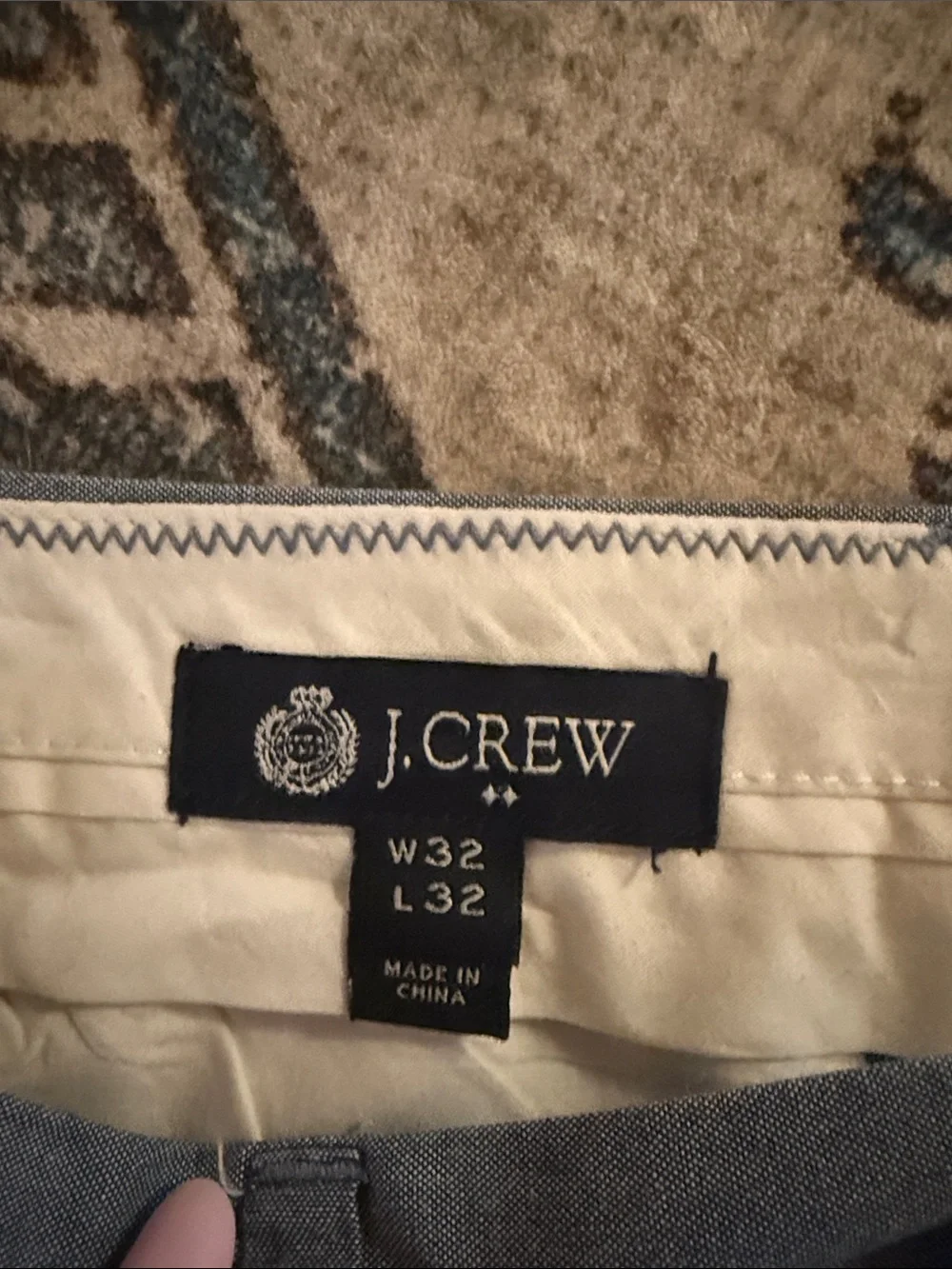 J. Crew Men's Blue and Khaki Chinos - Slim Casual Trousers